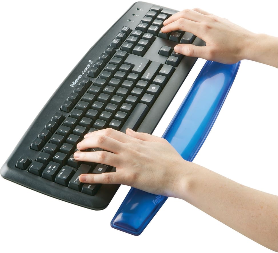 Fellowes Gel Crystal™ Keyboard Wrist Rest Blue (9113709) — image 2