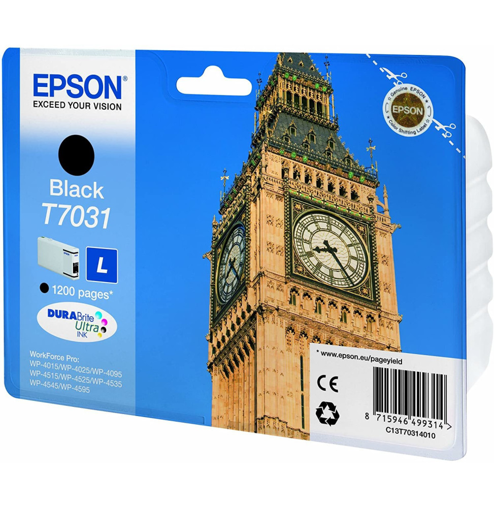 Cartouche d'encre originale Epson C13T74314010 Noir main image 0
