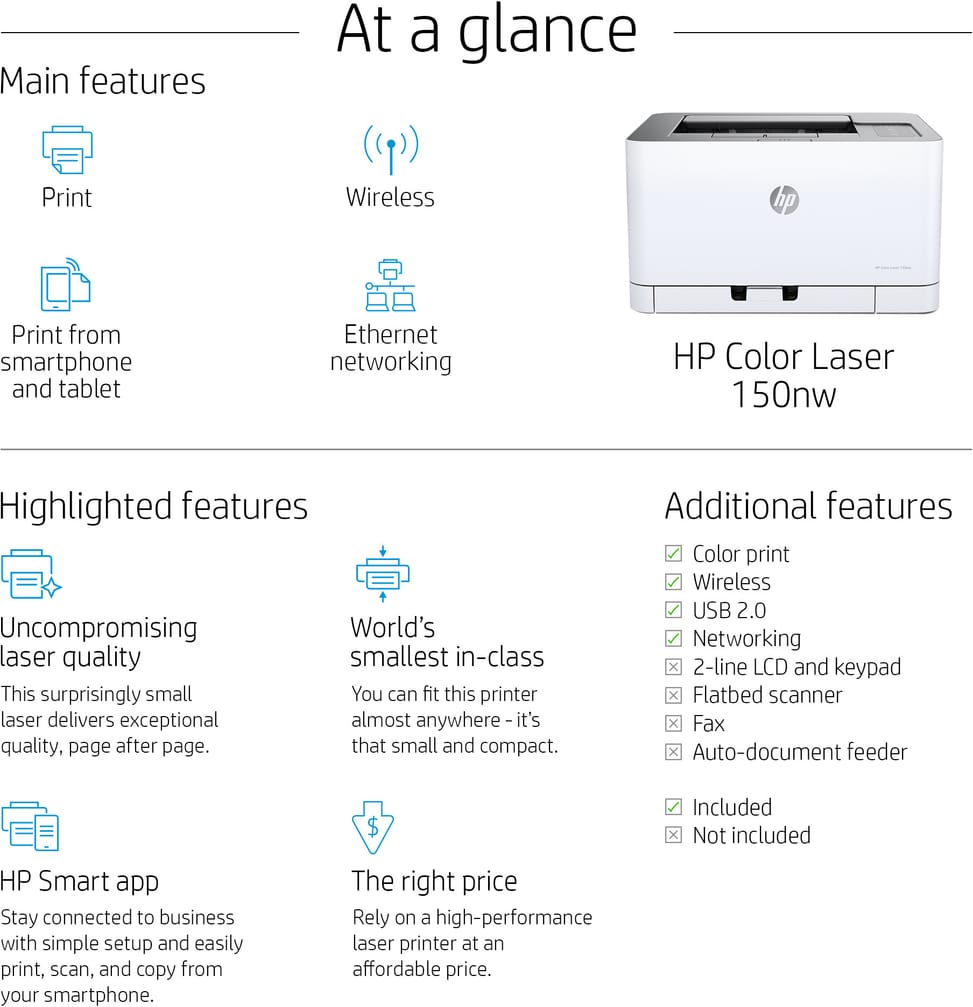 HP 150nw Colour Laser Printer (4ZB95A) — image 9