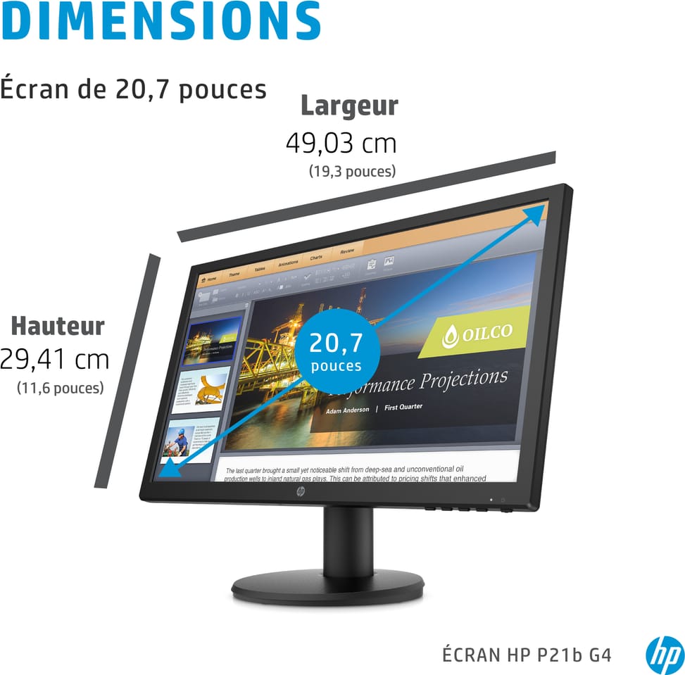 Ecran HP P21b G4 FHD 20 7 Pouces (9TY24AS)