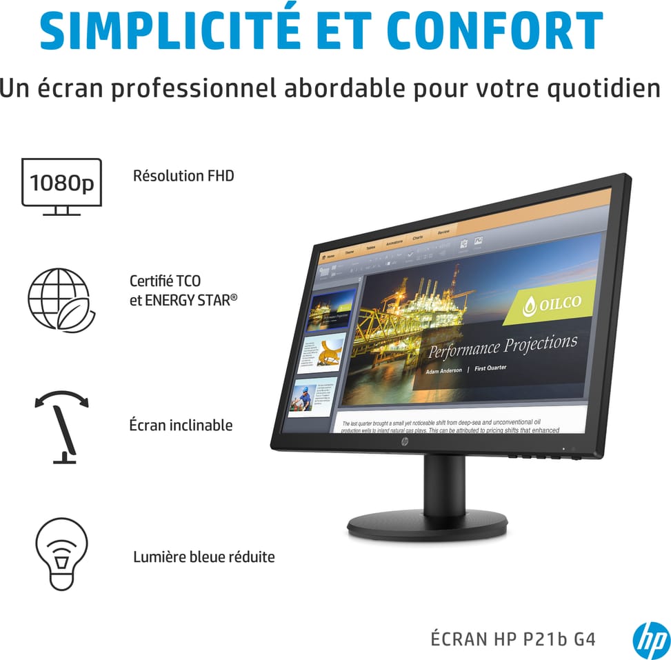Ecran HP P21b G4 FHD 20 7 Pouces (9TY24AS)