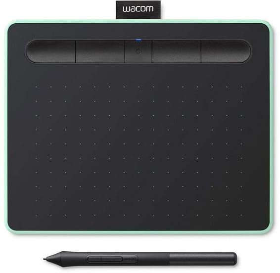 Tablette graphique Wacom Intuos Petite - USB & Bluetooth - Couleur pistache (CTL-4100WLE-S)