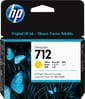 HP 712 Jaune - Cartouche d'encre HP d'origine (3ED69A)