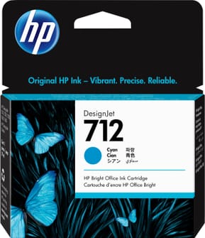 HP 712 Cyan - Cartouche d'encre HP d'origine (3ED67A)