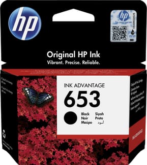 HP 653 noir - Cartouche d'encre HP d'origine Ink Advantage (3YM75AE)