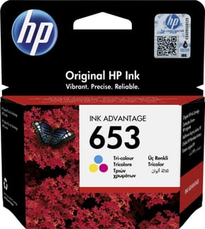 HP 653 Couleur - Cartouche d'encre HP d'origine Ink Advantage (3YM74AE)