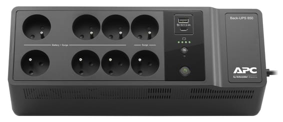 Onduleur Off-Line APC Back-UPS BE850G2-FR - 520 W / 850 VA - 8 prises FR + USB Type-C et A