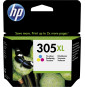 HP 305XL trois couleurs - Cartouche d'encre grande capacité HP d'origine (3YM63AE)