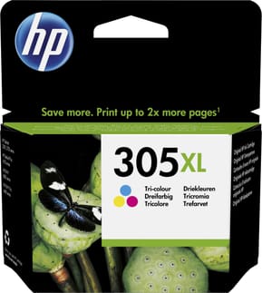 HP 305XL trois couleurs - Cartouche d'encre grande capacité HP d'origine (3YM63AE)