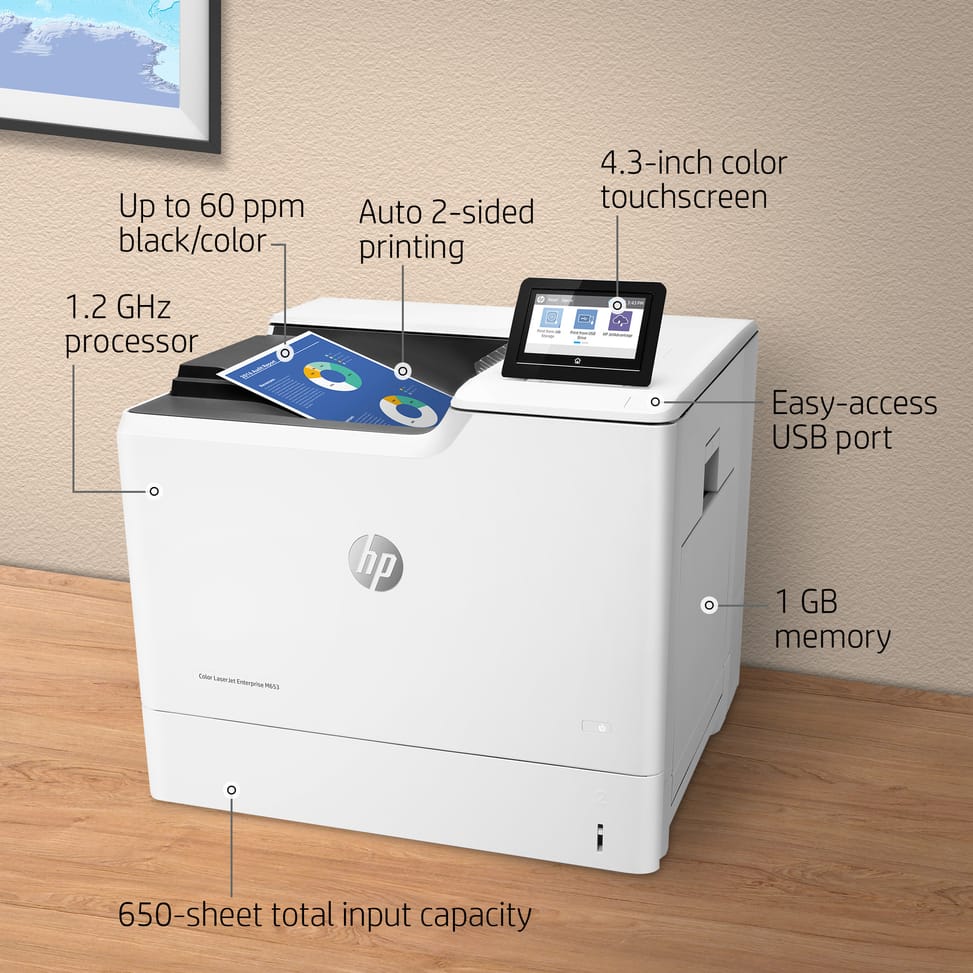 Imprimante Laser Couleur HP LaserJet Enterprise M653dn (J8A04A)