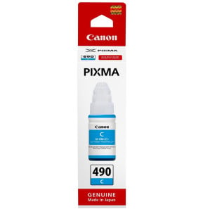 Canon GI-490 C Cyan - Bouteille d'encre Canon d'origine (0664C001AB)