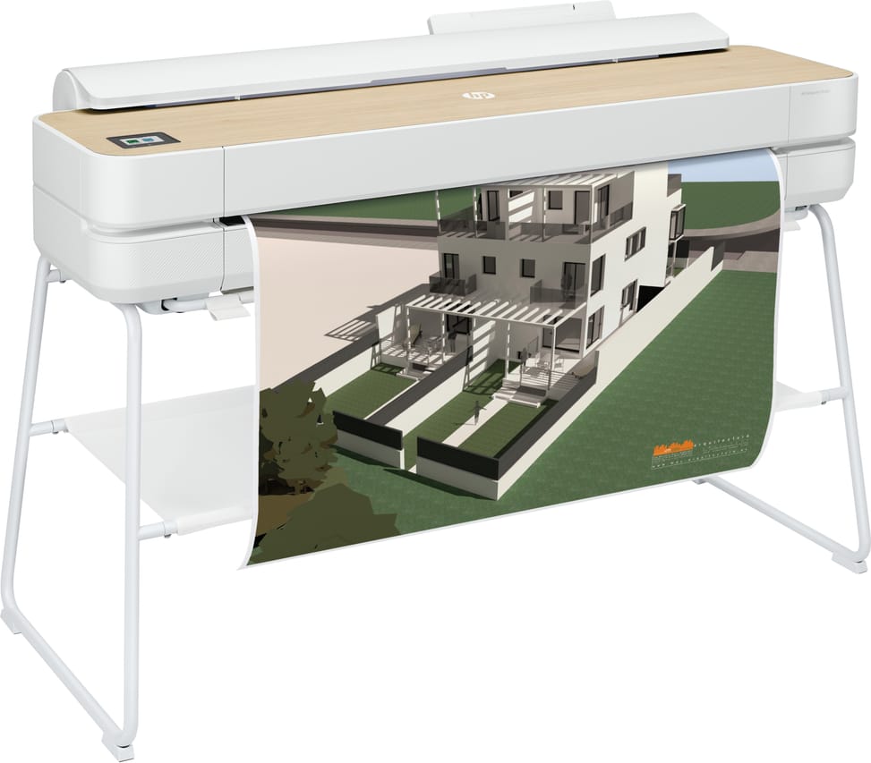 جهاز بلوتر HP DesignJet Studio 36 بوصة بتشطيب خشبي (5HB14A) — صورة 4