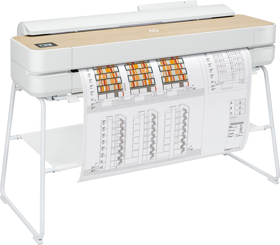 جهاز بلوتر HP DesignJet Studio 36 بوصة بتشطيب خشبي (5HB14A) — صورة 5