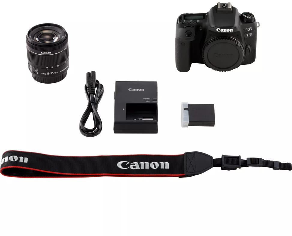 Appareil Photo Reflex Canon EOS 77D + objectif EF-S 18-55 IS (1892C017BA)