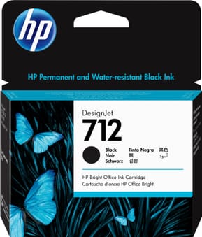 HP 712 Noir - Cartouche d'encre grande capacité HP d'origine (3ED71A)