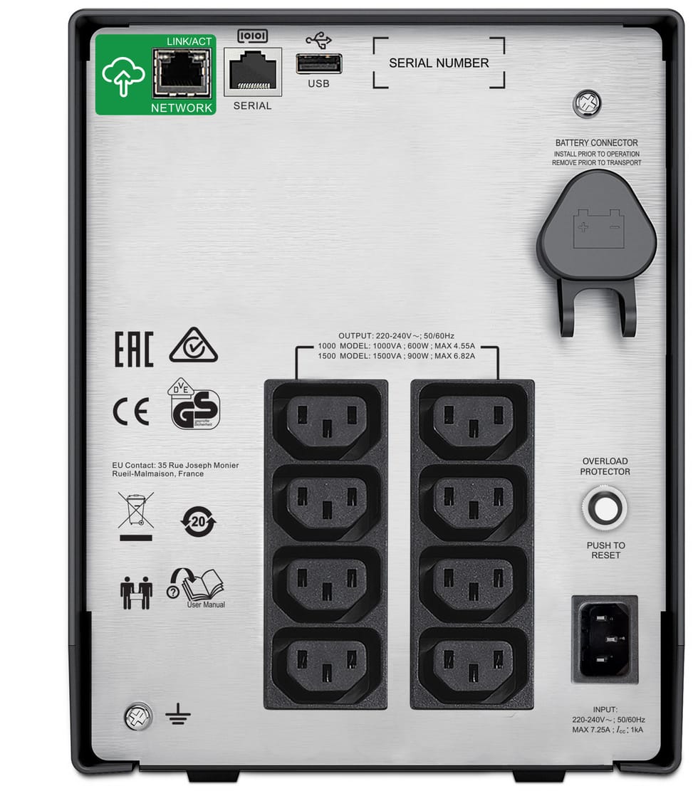 Onduleur Line-interactive APC Smart-UPS SMC 1500VA - 230V (SMC1500IC)