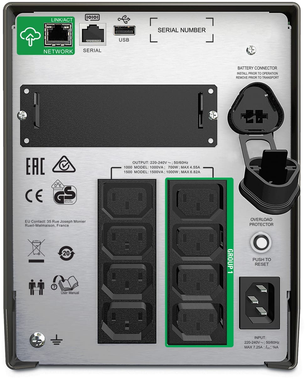 APC Smart-UPS 1000VA Line-Interactive UPS - 230V (SMT1000IC) — image 2