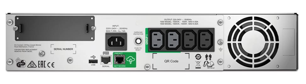 APC Smart-UPS SMT Rack 2U 1000VA Line-Interactive UPS - 230V (SMT1000RMI2UC) — image 2