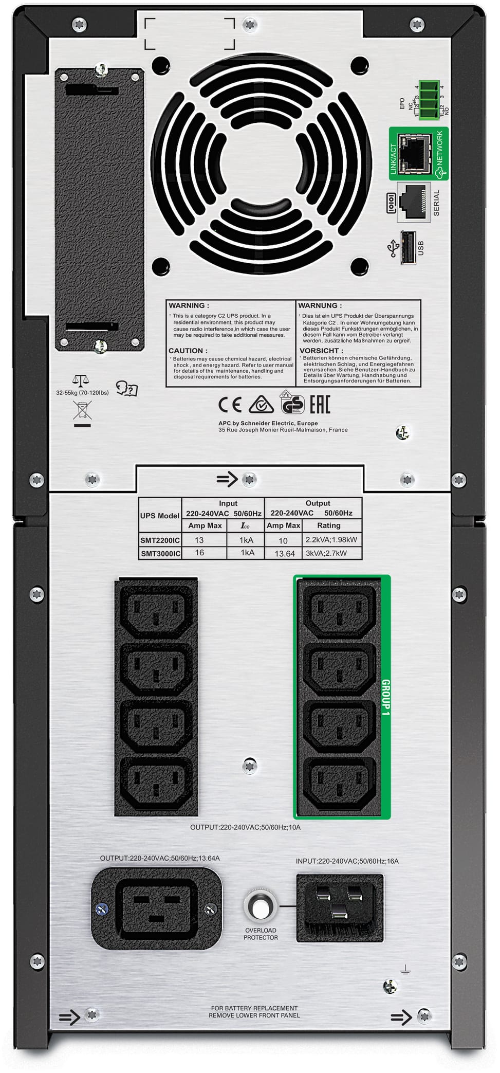 APC Smart-UPS SMT 3000 VA Line-Interactive UPS - 230V (SMT3000IC) — image 3