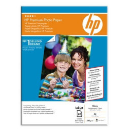 Papier photo HP premium (20 Feuilles/ A4/ 210 x 297 mm) (Q2519HG)