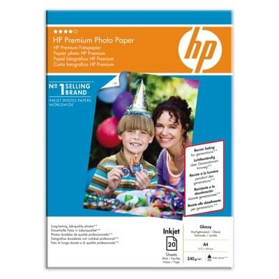 Papier photo HP premium (20 Feuilles/ A4/ 210 x 297 mm) (Q2519HG)