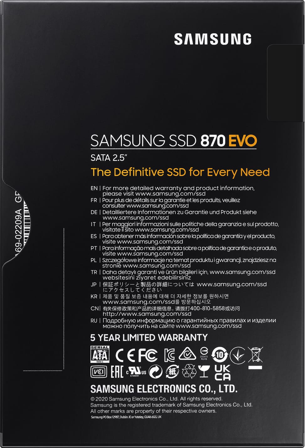 Disque Dur Interne SSD Samsung 870 EVO - 2,5" SATA
