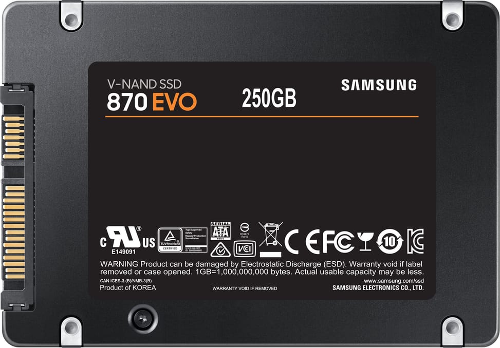 Disque Dur Interne SSD Samsung 870 EVO - 2,5" SATA