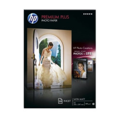 Papier photo mat satiné HP Premium Plus (20 feuilles/ A4/ 210 x 297 mm) (C6951A)