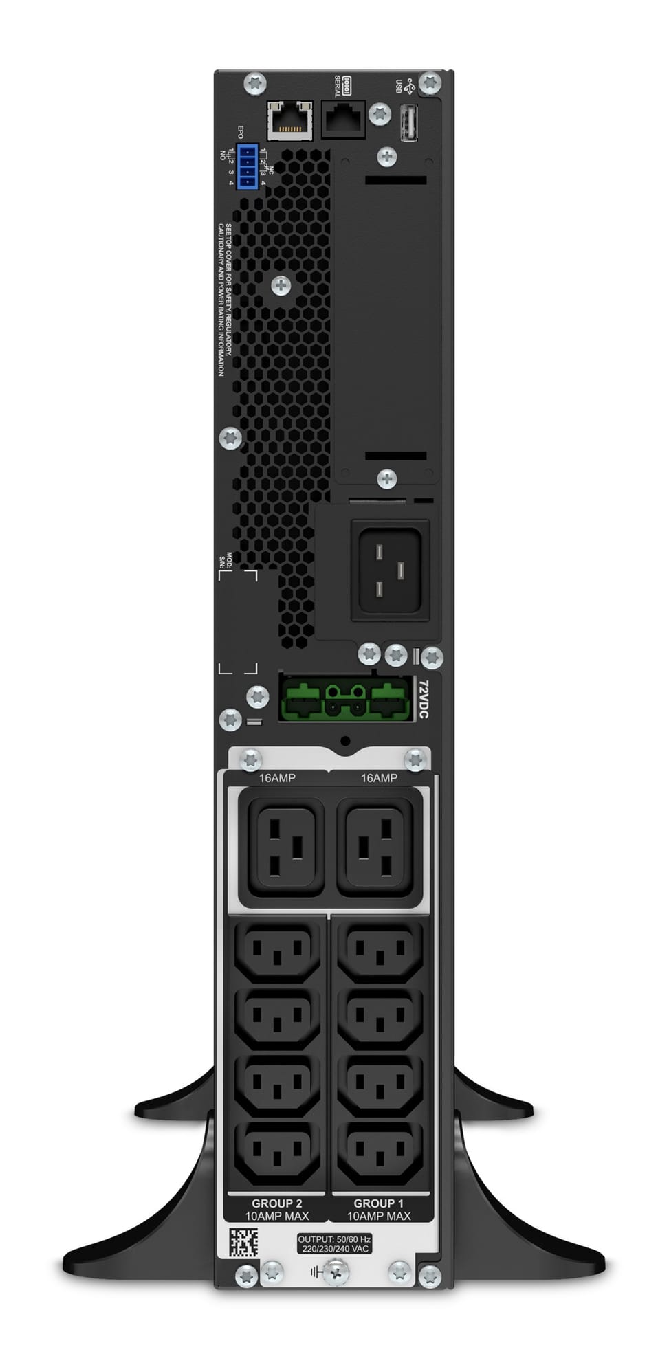 جهاز UPS On-Line APC Smart-UPS SRT SRT2200XLI - 1980 W / 2200 VA - 8 مقابس C13 + مقبسان C19 — صورة 3