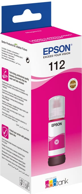 Epson 112 Magenta - Bouteille d'encre Epson EcoTank d'origine (C13T06C34A)