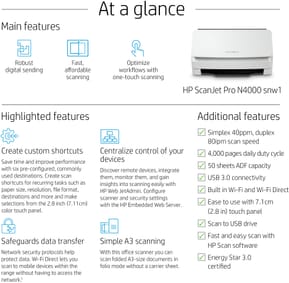 Scanner HP ScanJet Pro N4000 snw1 (6FW08A) — image 8