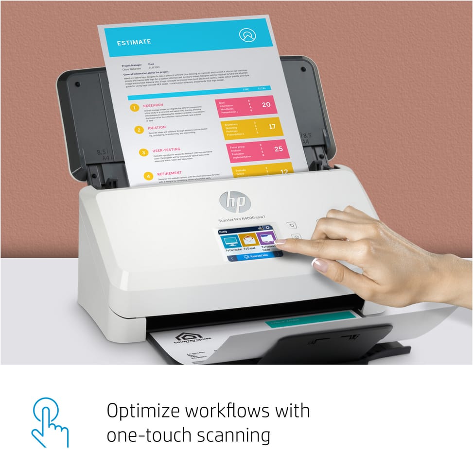 ماسح ضوئي HP ScanJet Pro N4000 snw1 (6FW08A) — صورة 11