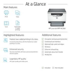 Imprimante Multifonction Laser Monochrome HP LaserJet M236d (9YF94A) — image 5