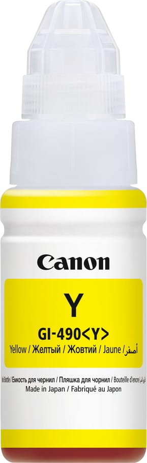 Canon GI-490 Y Jaune - Bouteille d'encre Canon d'origine (0666C001AC) — image 2