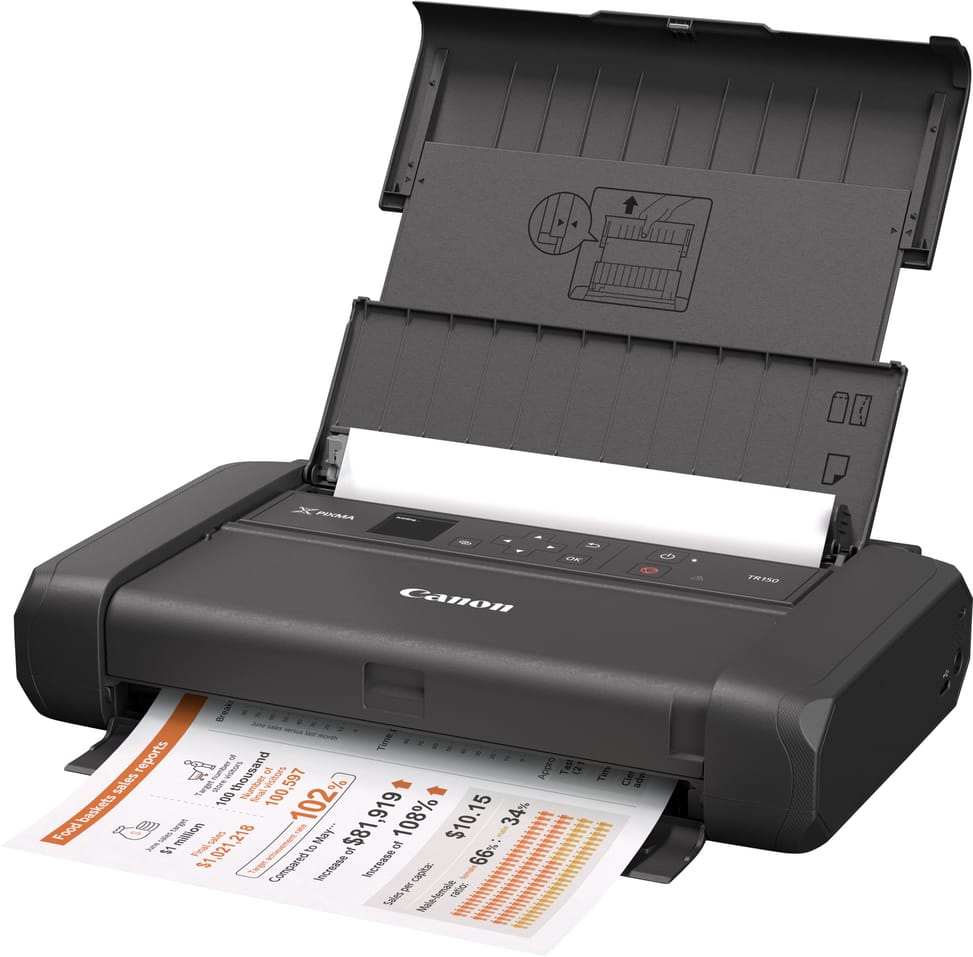 Imprimante Jet d'encre Mobile Canon Pixma TR150 avec Batterie (4167C027AA)