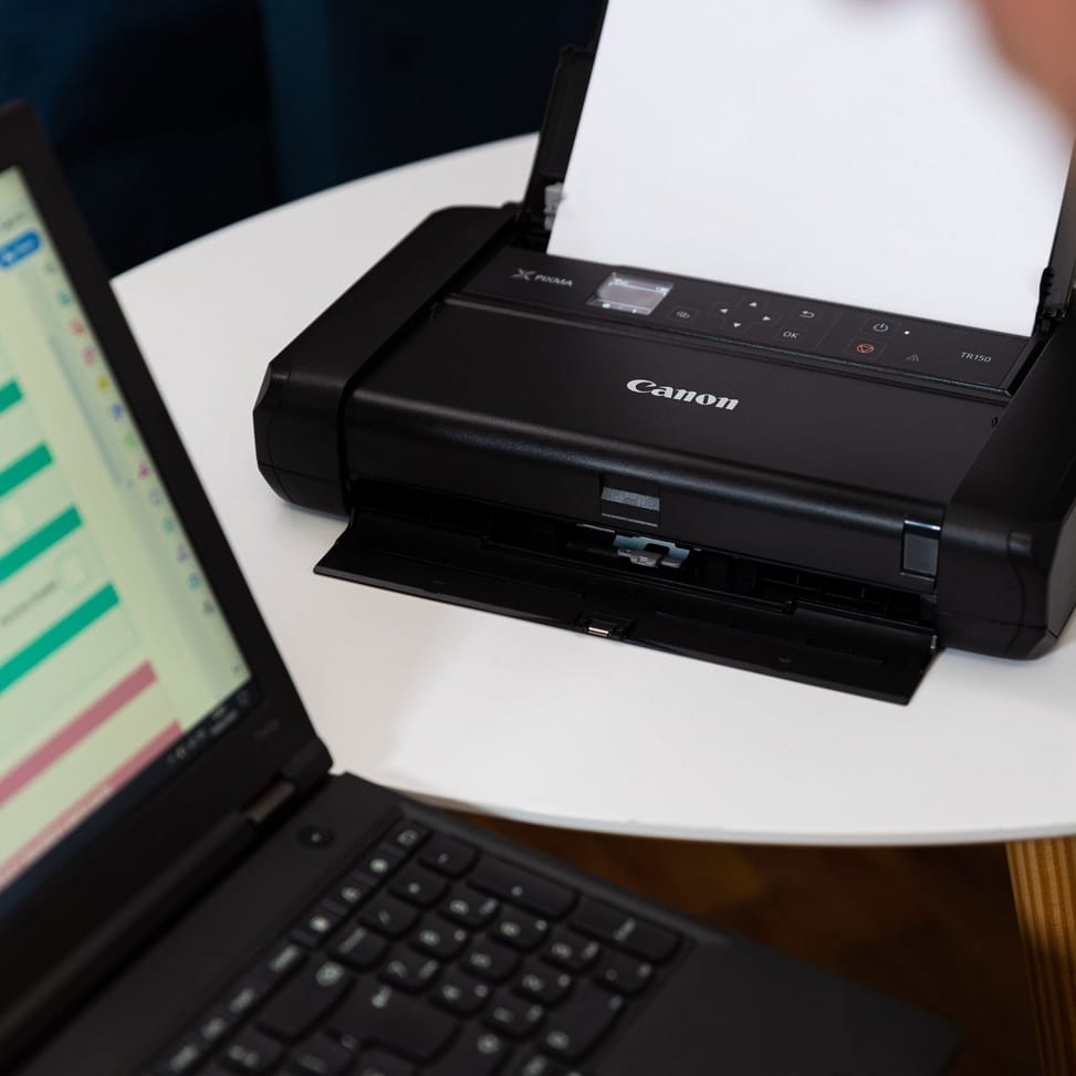 Imprimante Jet d'encre Mobile Canon Pixma TR150 avec Batterie (4167C027AA)