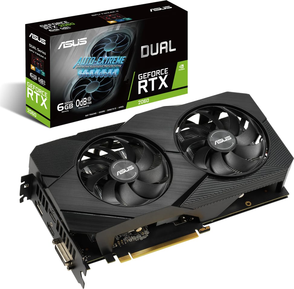 Carte graphique ASUS Dual GeForce RTX™ 2060 EVO 6GB DUAL-RTX2060-6G-EVO (90YV0CH4-M0NA00)