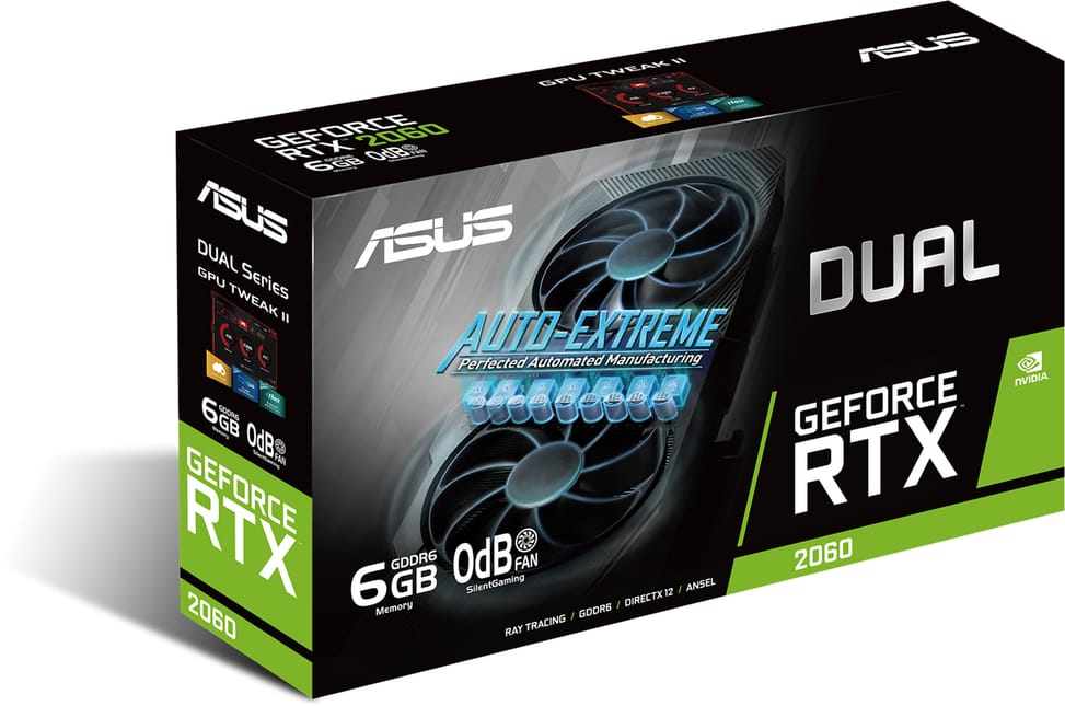 Carte graphique ASUS Dual GeForce RTX™ 2060 EVO 6GB DUAL-RTX2060-6G-EVO (90YV0CH4-M0NA00)