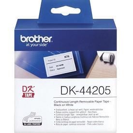 Ruban Brother continu support papier adhésif repositionnable de 15 m et largeur 62 mm (DK44205)