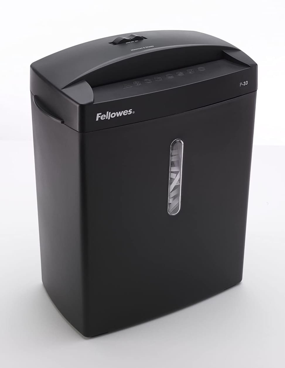 آلة تمزيق الورق Fellowes Powershred® P-33S — أمان P-2 · 15 L · 8 ورقات/تمريرة — صورة 1