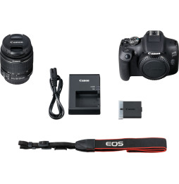 Reflex Canon EOS 2000D + Objectif EF-S 18-55mm IS II (2728C003AA)