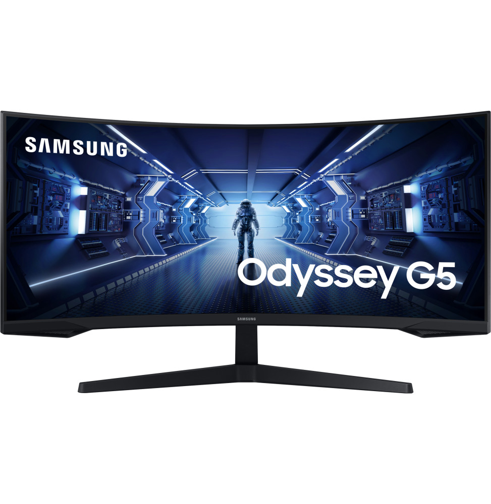 Écran incurvé Samsung Odyssey G5 34 " Ultra WQHD G5 165 Hz - Courbure 1000R - Temps réponse 1ms (LC34G55TWWMXZN)