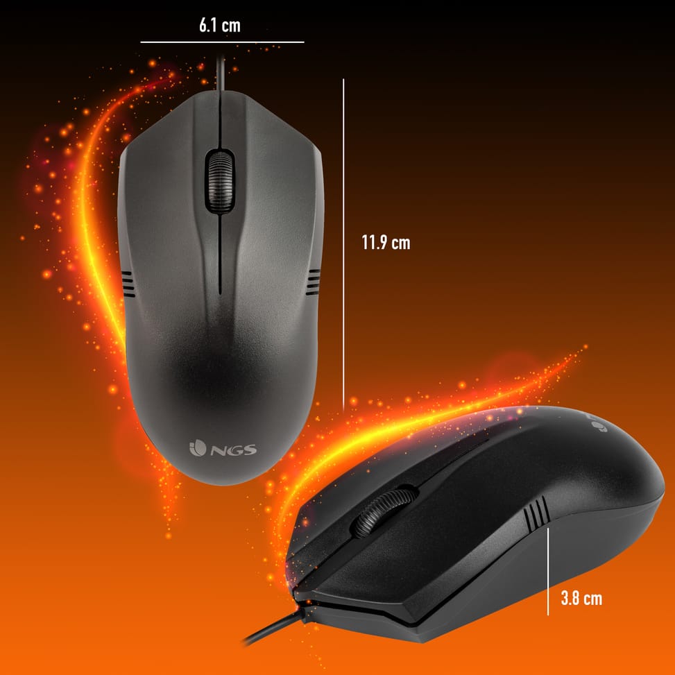 NGS DESKTOP OPTICAL WIRED MOUSE 1000 DPI, SCROLL, (EASYBETTA)