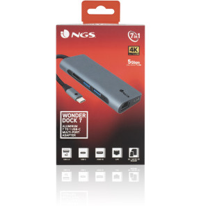 NGS DOCK 7 TO 1 USB-C 2USB A HDMI 4K LAN MICR (WONDERDOCK7)