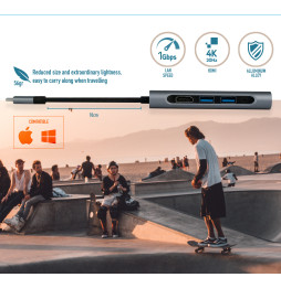 NGS DOCK 7 TO 1 USB-C 2USB A HDMI 4K LAN MICR (WONDERDOCK7)