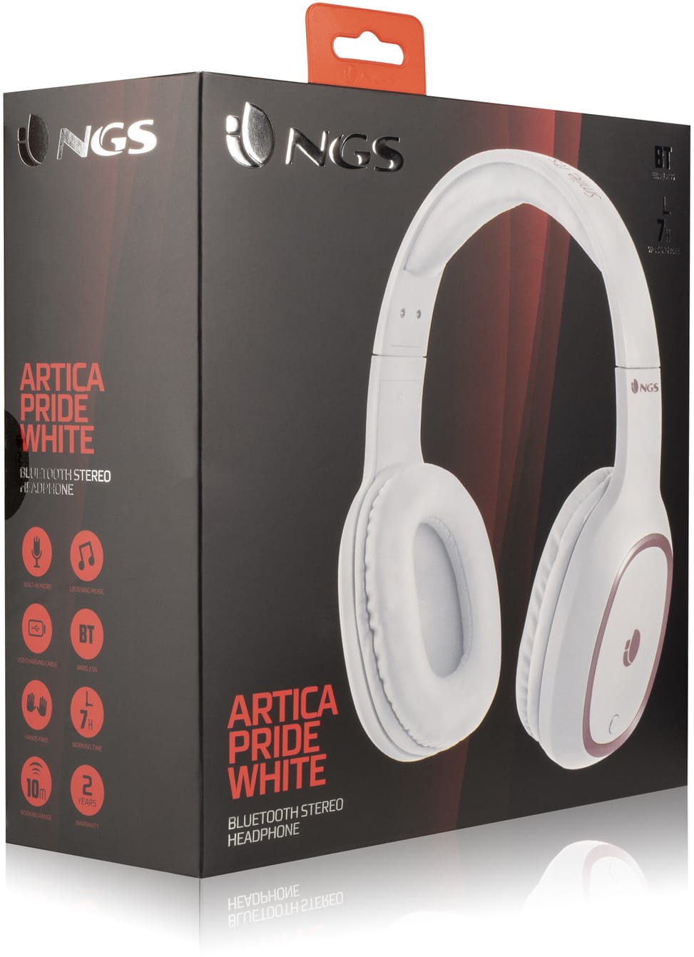 Casque Bluetooth avec Microphone NGS Artica Pride blanc (ARTICAPRIDEWHITE)