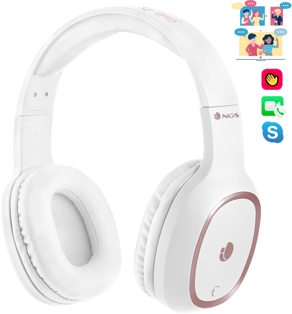 Casque Bluetooth avec Microphone NGS Artica Pride blanc (ARTICAPRIDEWHITE)
