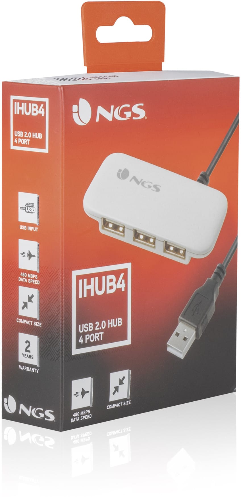 Hub NGS de 4 ports USB 2.0 (IHUB4)