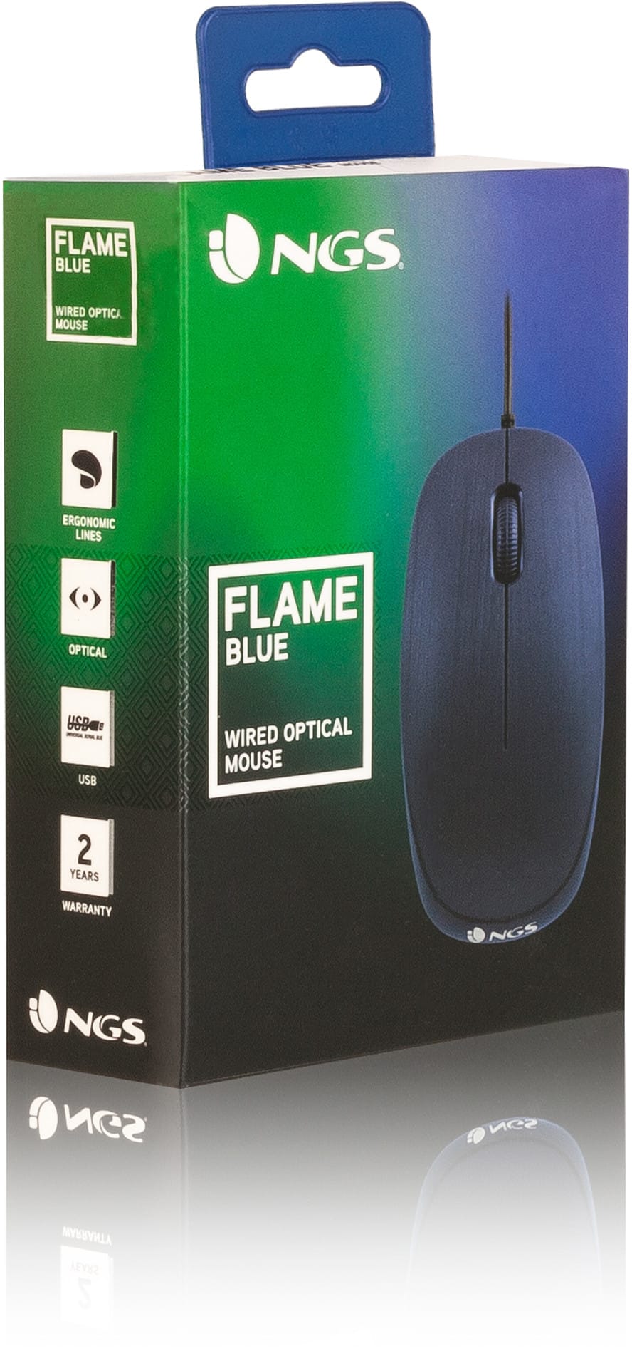 Souris filaire NGS Flame Blue (FLAMEBLUE)