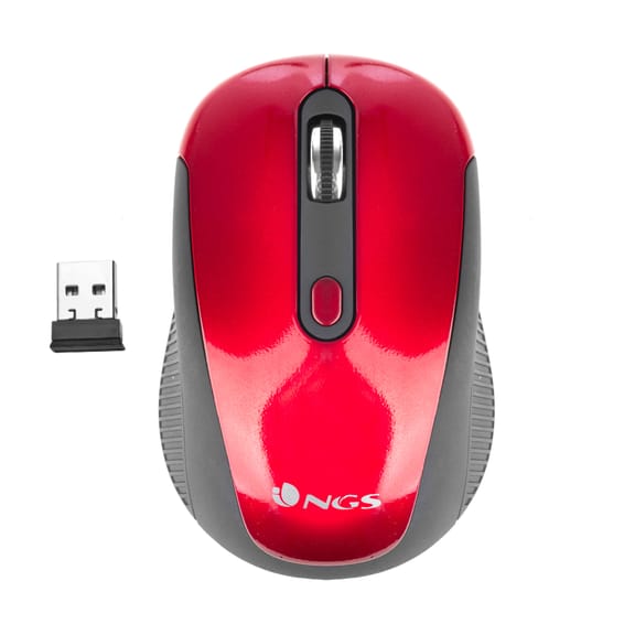 Souris sans fil NGS Haze Rouge avec nano-récepteur (HAZERED)